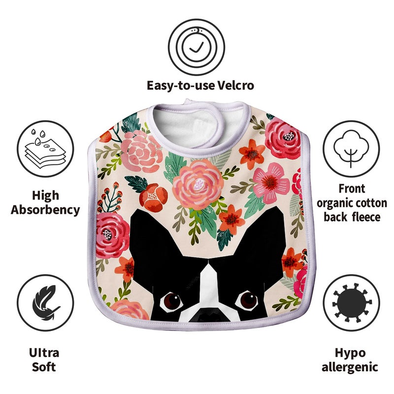 Granbey Premium Baby Bibs for Babies Boston Terrier Dog - Image 4